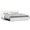 vidaXL Sengeramme med hodegavl hvit 180x200 cm heltre furu