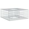 vidaXL Gabion hevet seng 100 x 100 x 40 cm Galvanisert St&aring;l s&oslash;lv