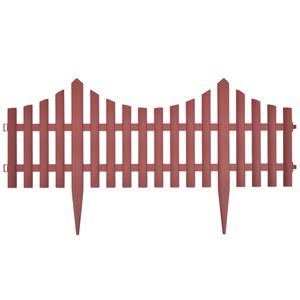 vidaXL Plenkanter 17 stk 10 m brun