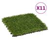 vidaXL Kunstige gressmatter 11 stk gr&oslash;nn 30x30 cm