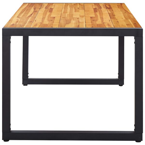 vidaXL Utend&oslash;rs spisestue 7 deler svart