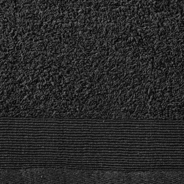 vidaXL Badehåndklesett 5 stk bomull 450 g/m² 100x150 cm svart