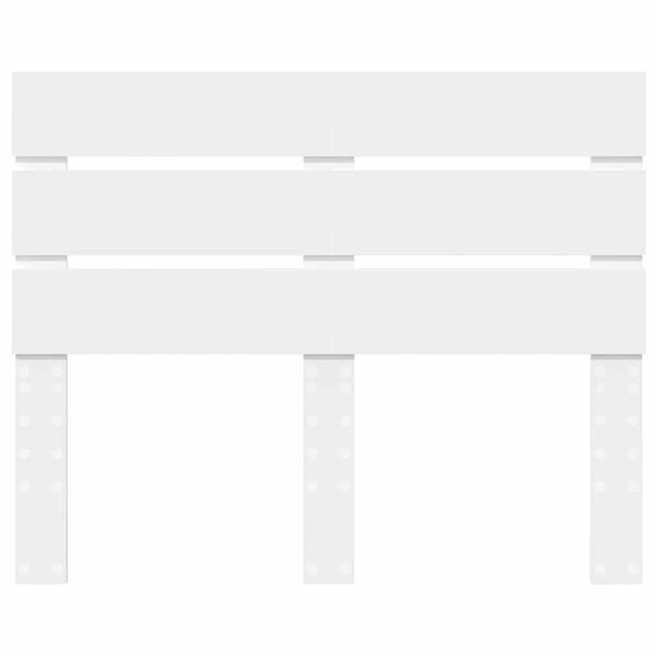 vidaXL Hodegavl med hodegjerde Hvit 135 cm Konstruert tre