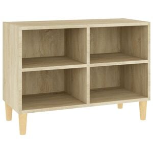 vidaXL TV-benk med ben i heltre sonoma eik 69,5x30x50 cm