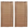vidaXL Rullegardiner 2 stk bambus 150x220 cm brun