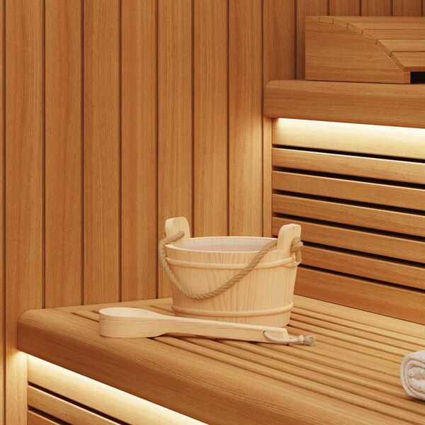 vidaXL Sauna B&oslash;tte 2 pcs Brun Massiv Furutre og Hamp