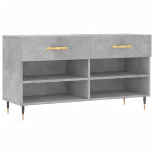 vidaXL Skobenk betonggr&aring; 102x35x55 cm konstruert tre