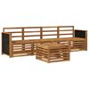 vidaXL Utend&oslash;rs sofa-sett 5 pcs Naturlig Solid akasietre