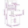 vidaXL Soverom sminkebord Brun Eik 80 x 39,6 x 135 cm Konstruert tre