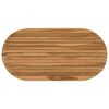vidaXL Bordplate 110 x 55 x 3,5 cm Oval Massivt Teaktre Naturlig