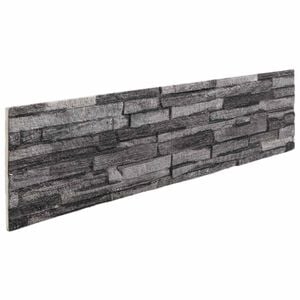 vidaXL Veggpaneler 10 stk. 100 x 25 cm Antrasitt EPS Skum