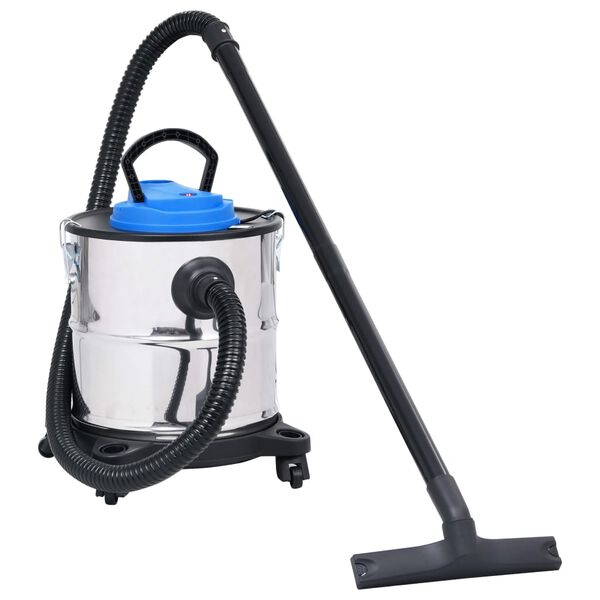 vidaXL Askest&oslash;vsuger med r&oslash;r og b&oslash;rste rustfritt st&aring;l