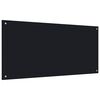 vidaXL Kj&oslash;kkenplate svart 120x60 cm herdet glass