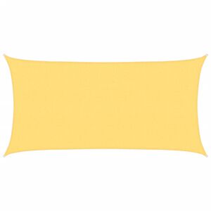 vidaXL Solseil HDPE Rektangul&aelig;rt 2x4 m Beige