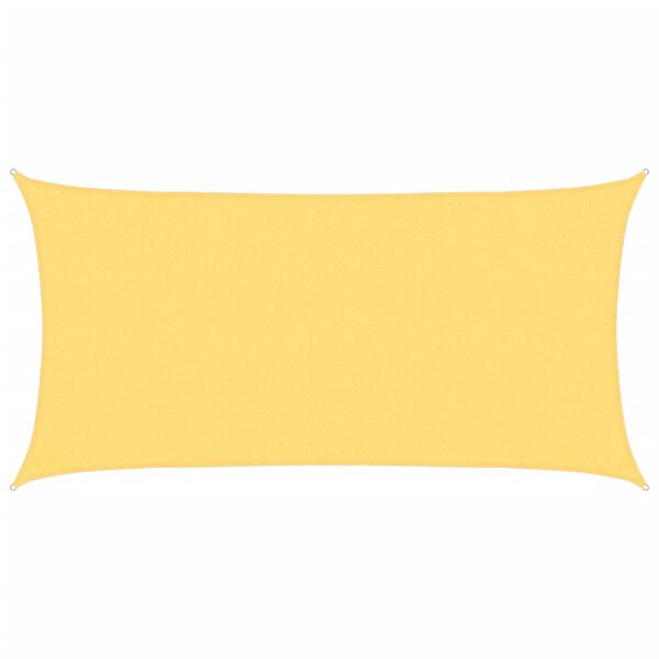 vidaXL Solseil HDPE Rektangul&aelig;rt 2x4 m Beige