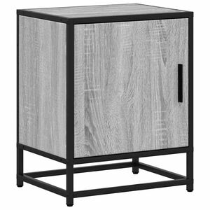 vidaXL Nattbord gr&aring; sonoma 40x31x50 cm konstruert tre og metall