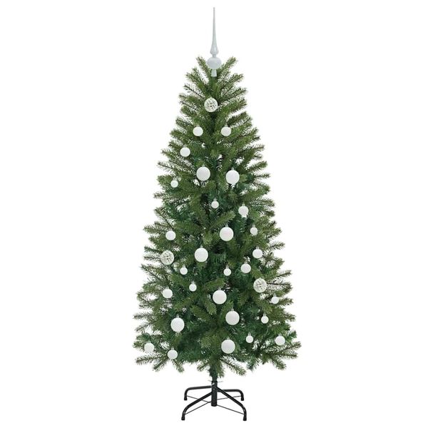vidaXL Kunstig juletre med 150 LED med stativ gr&oslash;nn 150 cm PE og PVC