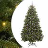 vidaXL Kunstig juletre 210 cm 300 LED-lys Varmhvit PVC og st&aring;l Gr&oslash;nn