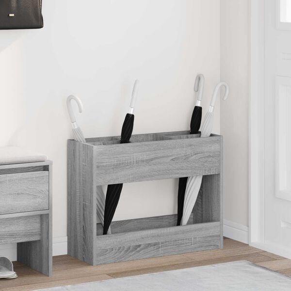 vidaXL Parasollstativ Gr&aring; Sonoma 65 x 24 x 50 cm Konstruert tre