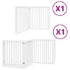 vidaXL Hundeport sammenleggbar 6 paneler hvit 480 cm poppeltre