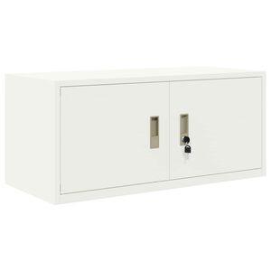 vidaXL Oppbevaringsskap Hvit 90 x 40 x 40 cm St&aring;l