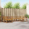vidaXL Utend&oslash;rs sofa-sett 6 pcs Naturlig Solid akasietre