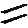 vidaXL Vinduskarmer 2 stk brunsvart 140x15x2 cm heltre eik
