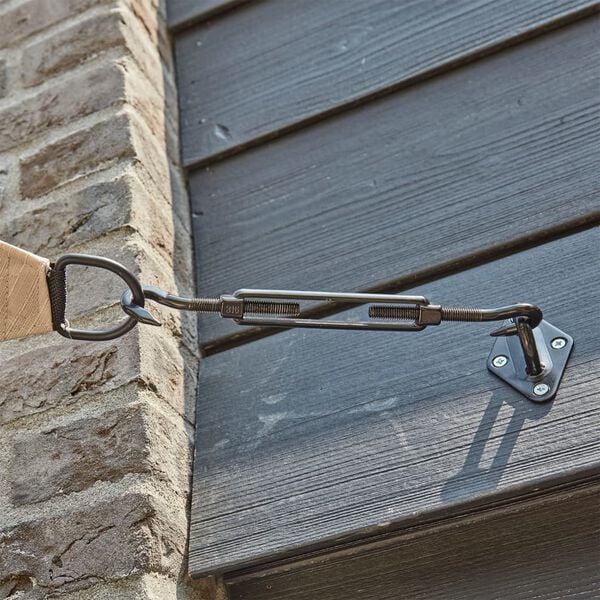 Livin'outdoor Fester til firkantet solseil svart