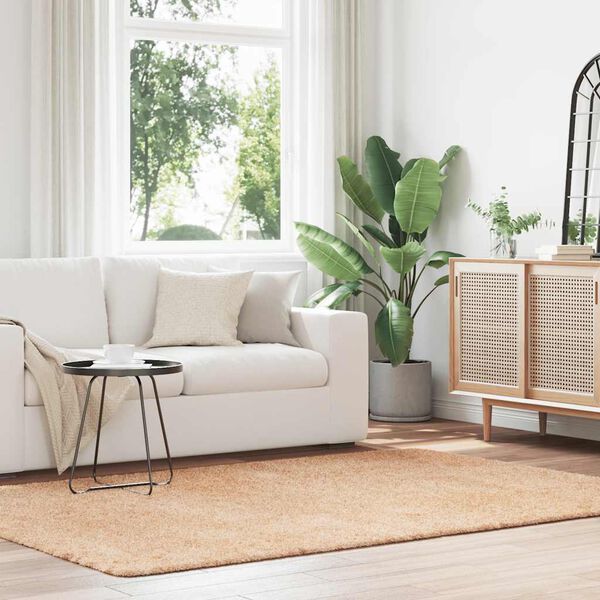 vidaXL Flossteppe med lang luv NAVARRA beige 160x230 cm polyester