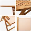 vidaXL Hage Spisegruppe 5 pcs Beige heltre akasie