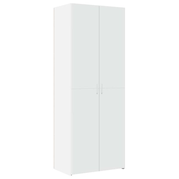 vidaXL Highboard hvit 70x42,5x185 cm konstruert tre