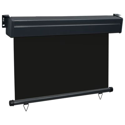 vidaXL Sidemarkise for balkong 80x250 cm svart