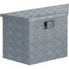 vidaXL Aluminiumsboks 70x24x42 cm trapesformet s&oslash;lv
