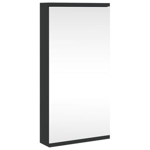 vidaXL Baderomsspeilskap for hj&oslash;rne svart 30x24x60 cm