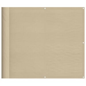 vidaXL Balkongskjerm beige 90x1000 cm 100% polyester oxford