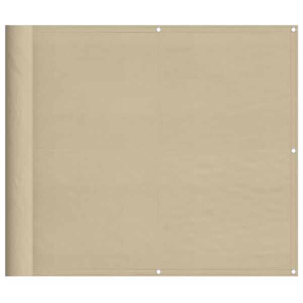 vidaXL Balkongskjerm beige 90x1000 cm 100% polyester oxford