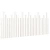 vidaXL Veggmontert sengegavl hvit 185x3x80 cm heltre furu