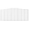 vidaXL Gabionkurver buede 5 stk 400x50x160/180 cm galvanisert jern