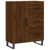 vidaXL Highboard brun eik 69,5x34x180 cm konstruert tre