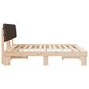 vidaXL Sengeramme med Polstret Hodegjerde Gr&aring;brun 200 x 200 cm