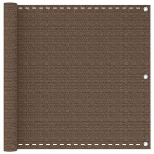 vidaXL Balkong Skjerm Brun 75 x 700 cm HDPE og Aluminium