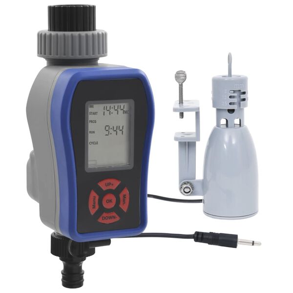 vidaXL Digital vanningstimer for hage med en krankobling og fuktsensor