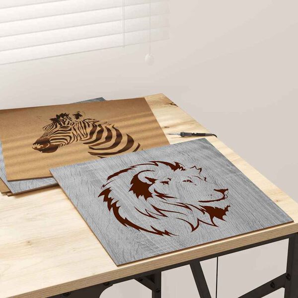 vidaXL Dekorpaneler 12 pcs Grå Sonoma 30 x 30 x 0,27 cm Konstruert tre