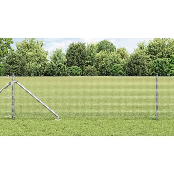 vidaXL Gjerdep&aring;le s&oslash;lv 10 x 0,8 m (16 x 16 mm mesh) St&aring;l