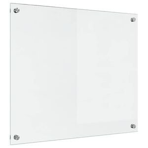 vidaXL Kj&oslash;kkenbakplate Gjennomsiktig 70 x 60 cm herdet glass