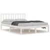 vidaXL Sengeramme hvit heltre furu 180x200 cm Super King