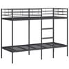 vidaXL K&oslash;yeseng uten madrass svart 75x190 cm st&aring;l