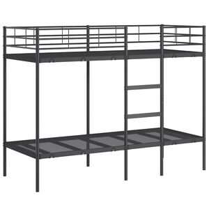 vidaXL K&oslash;yeseng uten madrass svart 75x190 cm st&aring;l