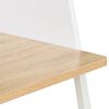 vidaXL Skrivebord hvit og eik 90x60x88 cm