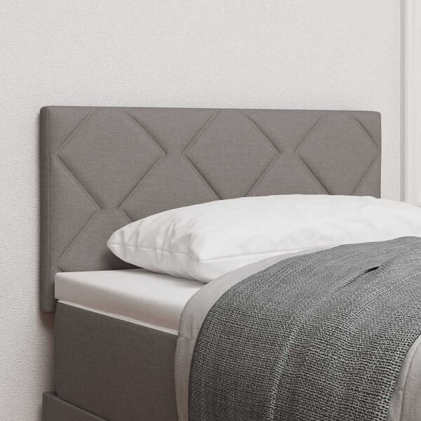 vidaXL Hodegavl med LED -stripelys med hodegjerde Gråbrun 80 cm stoff